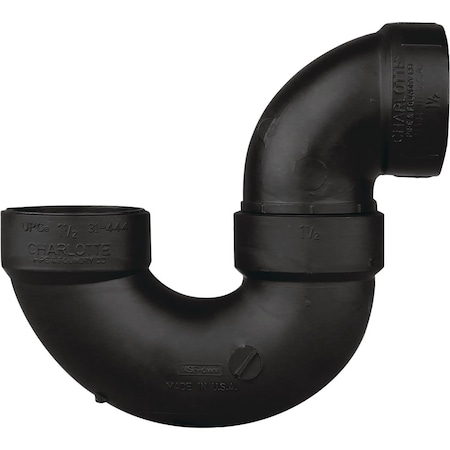 Charlotte Pipe And Foundry 1-1/2 In. Black ABS P-Trap ABS 00706X 0600HA